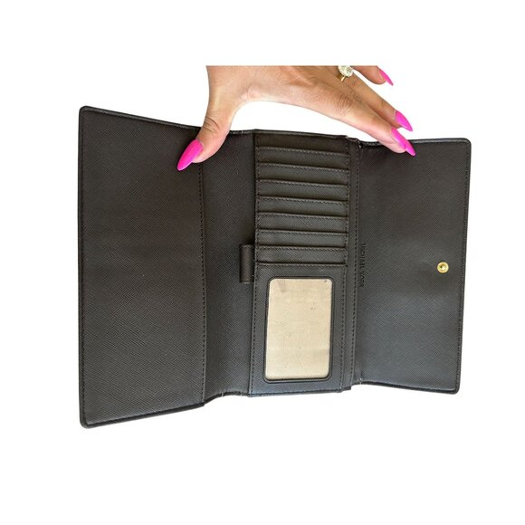 MICHAEL KORS Brown Logo Leather Clutch Wallet - Picture 6 of 8
